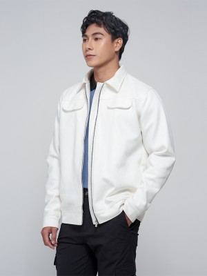 ÁO KHOÁC DA LỘN LIMITED AK016 MÀU TRẮNG